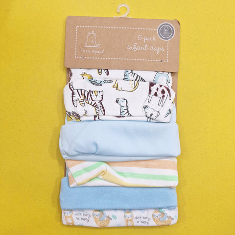 Little Alpaca - Pack of 5 Infant Caps - Theme 8