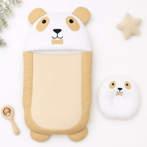 Cotton - Hooded Carry Nest - Golden - Panda - 26