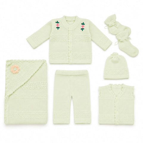 Newborn Welcome Bundle - 2 Wool Starter Sets (Yellow & Green)