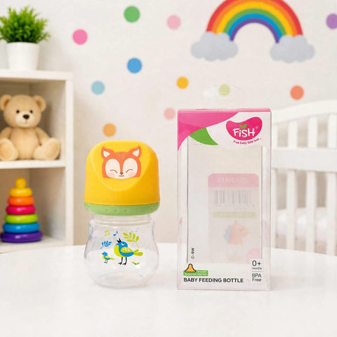 Plastic Baby Feeding Bottle 80ml (3oz) – Yellow | 8508