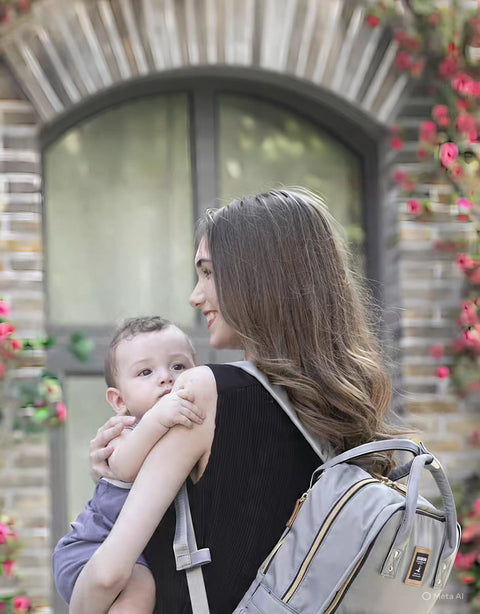 Alamom - Waterproof Diaper Backpack - Grey