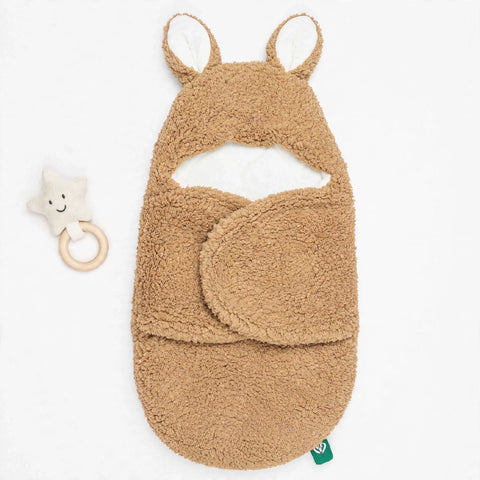 Winter Fur Baby Swaddling Blanket 25×13 Inches - Skin | Newborn Sleeping Bag