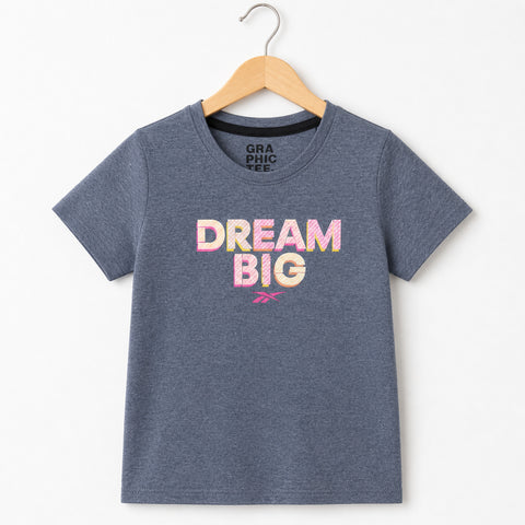 GT - Short Sleeve - Round Neck - T-Shirt - Greyish Blue - Dream Big