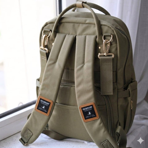 Alamom - Waterproof Diaper Backpack - Brown