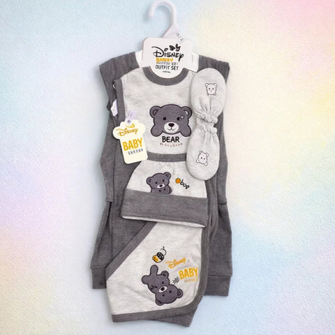 Disney - Cotton Interlock - 8 Pieces - Bear - Starter Set - Grey