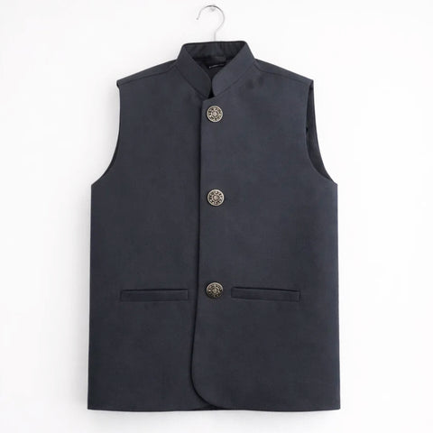 AN - Waist Coat - Charcoal - Plain