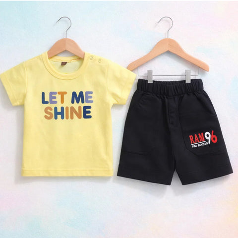 Joy - T-Shirt & Short - Yellow - Shine