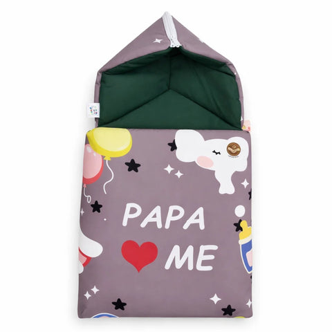 Cotton - Hooded Carry Nest - Grey - Papa Me - 26