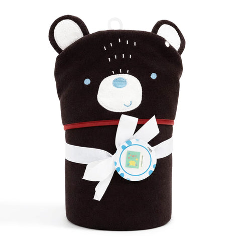 Little Alpaca - Hooded Bath Towel - Dark Brown - Bear