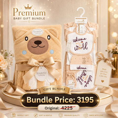 Newborn Welcome Bundle - Skin Welcome Starter Set & Brown Bath Towel Set