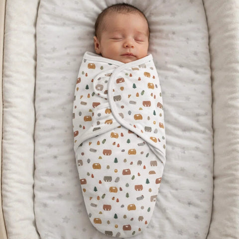 BRL - Swaddle Wrap - White - Hello Bear