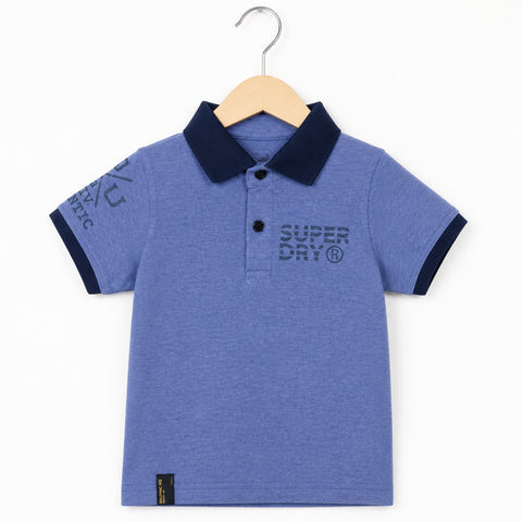 GT - Short Sleeve - Polo T-Shirt - Blue - Super Dry