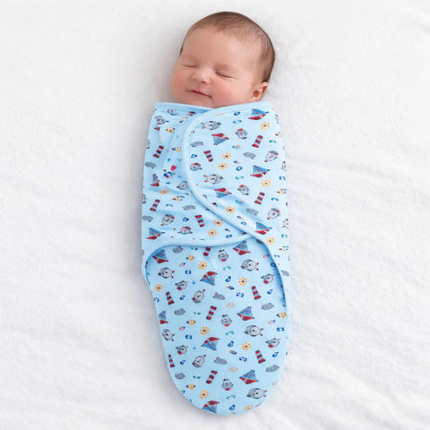 Little Angels - Swaddle Wrap - Blue - Party Bear