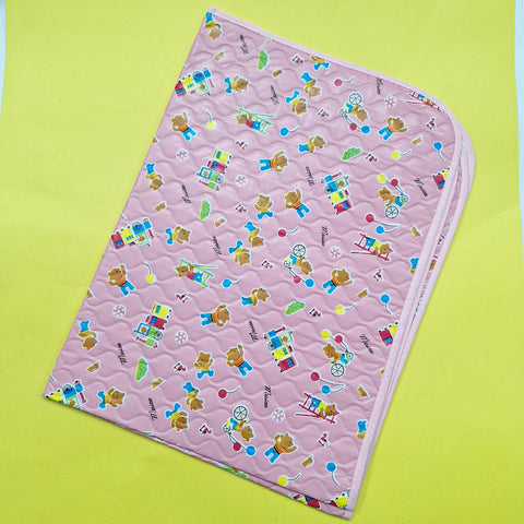 Diaper Changing Sheet - Large - Pink - Bear
