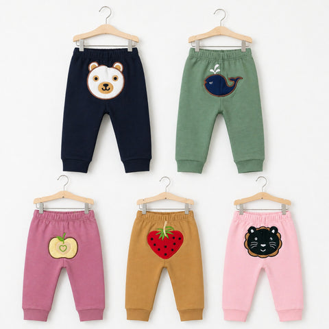 TBS - Pack of 5 - Embroidered Trousers - Colorful - Characters - 26