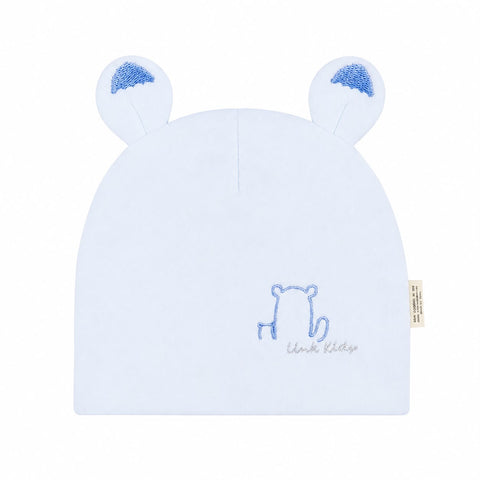 Imported Soft Winter Cap - Cloud Blue  –  (0–3 Months)