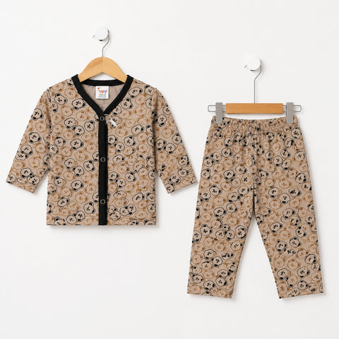 TBS - Cotton Jersey - Night Suit - Brown - Bears - 26