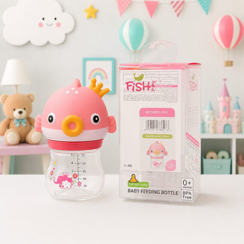 Plastic Baby Feeding Bottle 80ml (3oz) – Pink | 8016