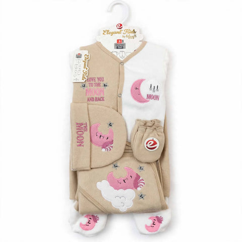 Newborn 8 Piece Fleece Starter Set Moon Skin | Soft Winter Baby Clothing Set | 0+ Months