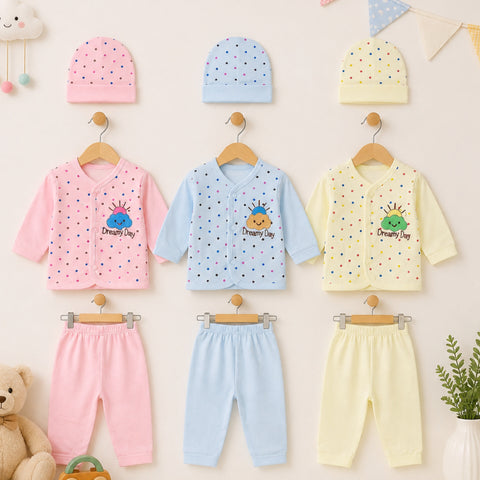 B&B - Cotton Jersey - Newborn Night Suits - BPY - Polka Dream - 26