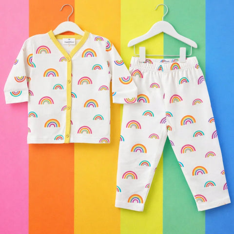TBS - Cotton Jersey - Night Suit - Yellow - Rainbow - 26