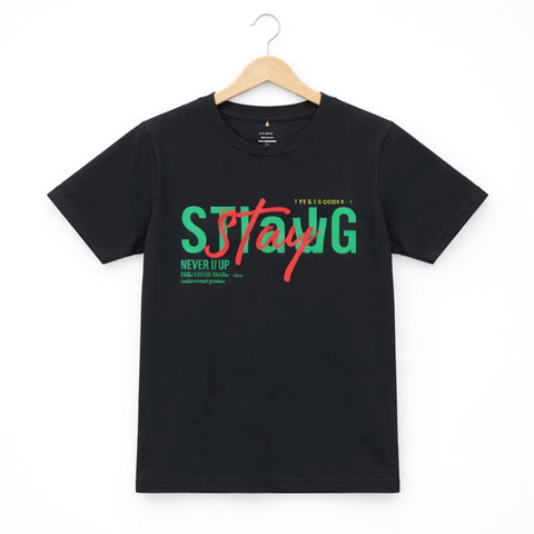 Bonton - T-Shirt - Stay Strong - Black