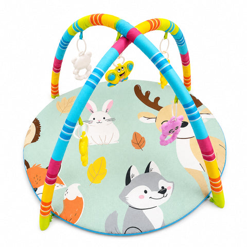 Baby Play Mat With Hanging Toys - Green - Mix Characters - 515
