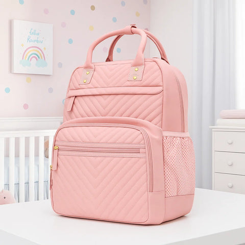Sarah Aly - Fashion Waterproof Diaper Backpack - Pink