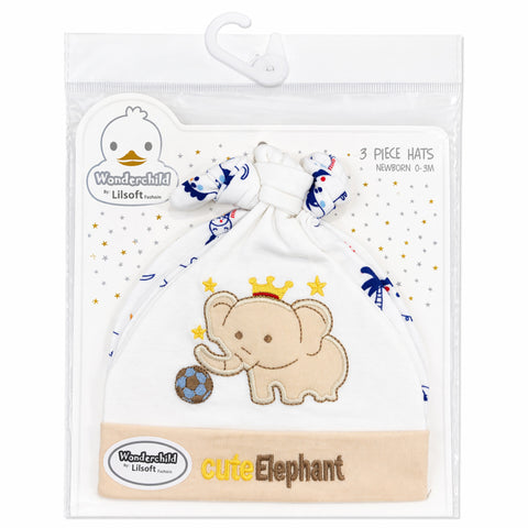 Wonderchild - Pack of 3 Hats - Skin  -  Cute Elephant