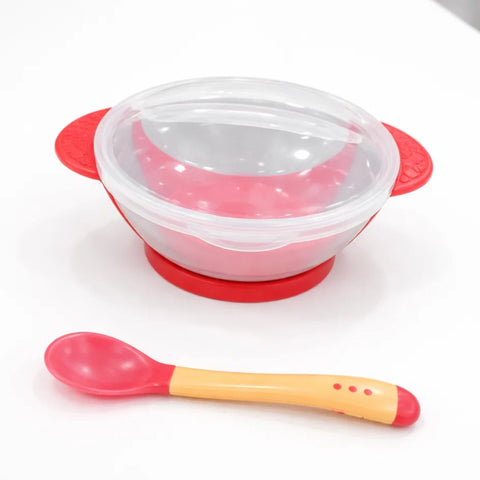 Baby Food Bowl - Stick On - Red