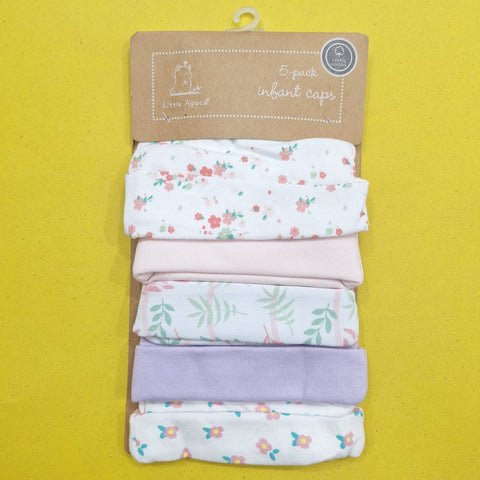 Little Alpaca - Pack of 5 Infant Caps - Theme 1