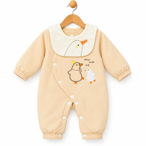 Plush Baby Winter Romper - Skin Duck | 3-9 Months
