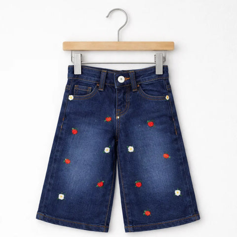 MNG - Bell Bottom - Jeans - Dark Blue - Embroidered - (1-6Y)