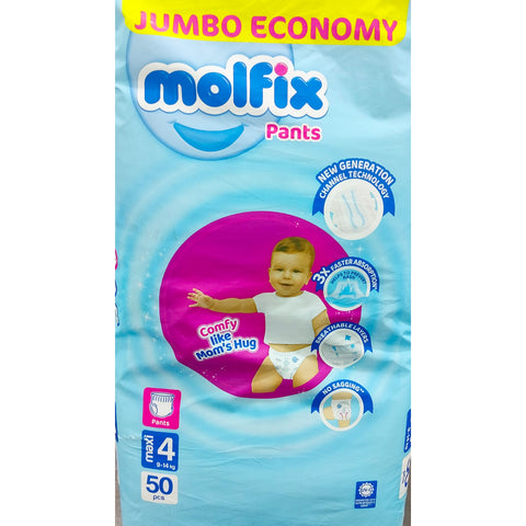 Molfix Pants Pack Size 4 - 50 Pcs