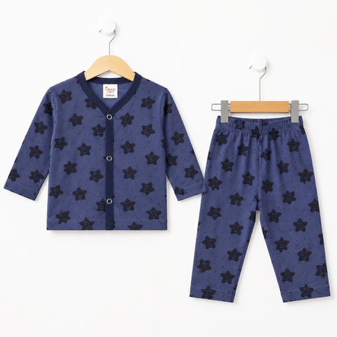 TBS - Cotton Jersey - Night Suit - Dark Blue - Smiley Star - 26