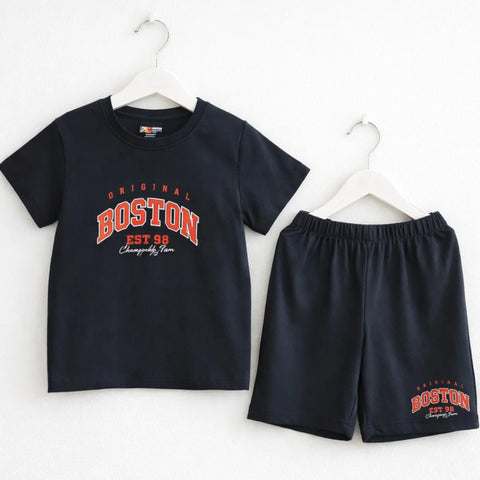 TBS_BRL - T-Shirt & Shorts - Navy Blue - Boston