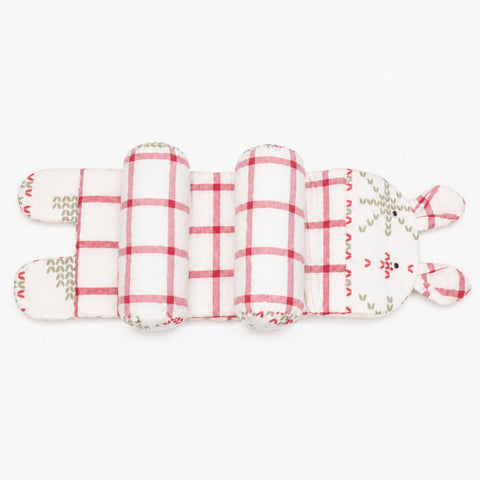 Cotton Baby Head Shaping Pillow for Round Head – White & Red Boxes | Newborn Flat Head Prevention