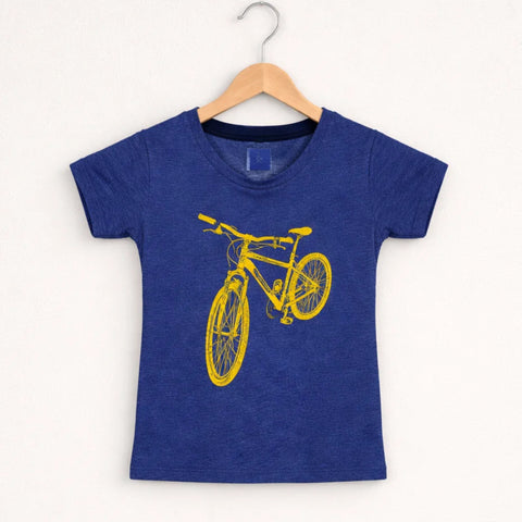 GT - Short Sleeve - V Neck - T-Shirt - Blue - Bicycle