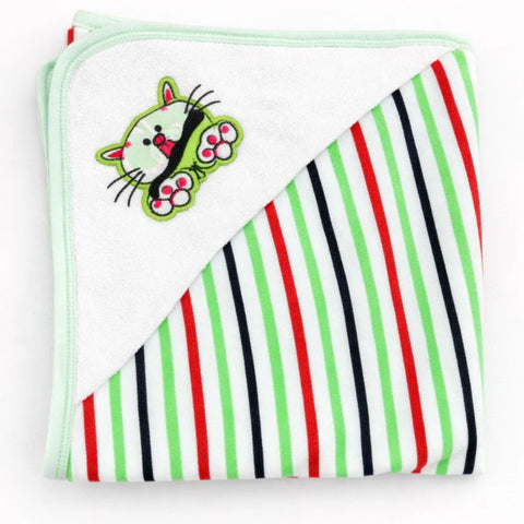 Lovely Soft - Multi Lining - Bath Towel - Green