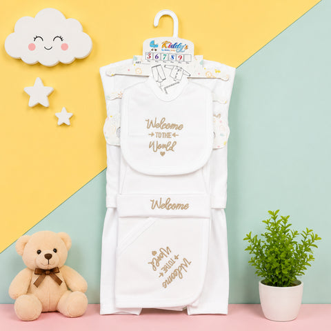 Newborn Welcome Starter Set - 5 Pieces - White - Kiddy's