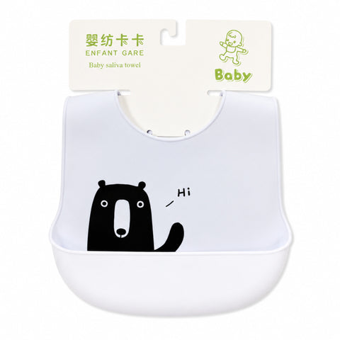 Silicone Container Bib - Blue - Hi