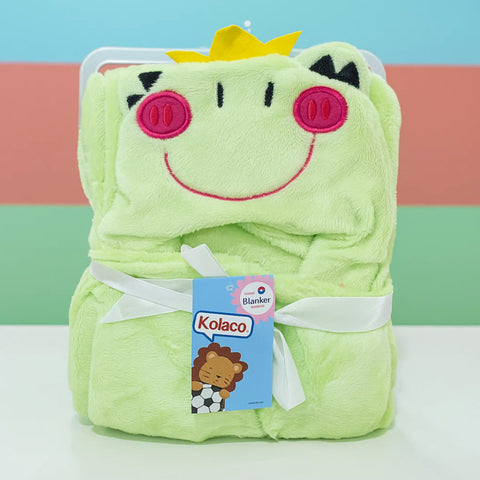 Kolaco - Hoodie Blanket - Green - Frog