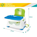 Booster Seat - Green & White - Without Belt