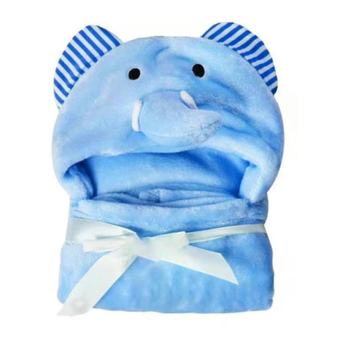 Kolaco - Hoodie Blanket - Blue - Elephant