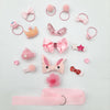 18 Pieces Clips & Poonies Gift Set - Pink