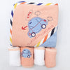 5 Pieces Bath Towel Gift Set - Car