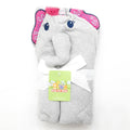 Hooded Towel - Elephant in Gray