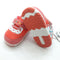 Baby Shoe - Flowers in Dark Pink