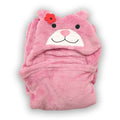 Hoodie Blanket - Bear in Pink
